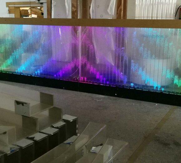 Wandpaneel LED Wasserwand Wasser Wände Wasser Blasen Wand Waterwall