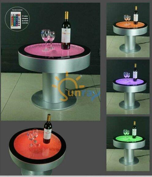 Design Tisch Couchtisch Wasser Säulen Säule Water Sofa LED Beleuchtet