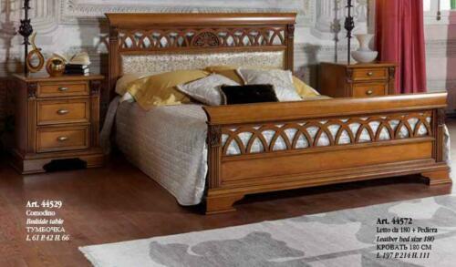 Bett Doppel Hotel Antik Betten 2x Nachttisch Schlafzimmer 3tlg Barock Rokoko Massivholz