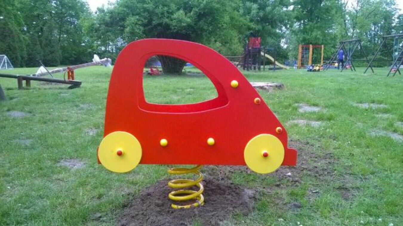Spielplatz Auto Wippe Kinder Schaukel Fahrzeug Holz Made in EU Wippen
