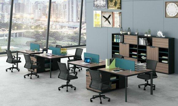 Büro Möbel Einrichtung Ausstattung Tisch 2 Arbeitsplätze Schreibtisch