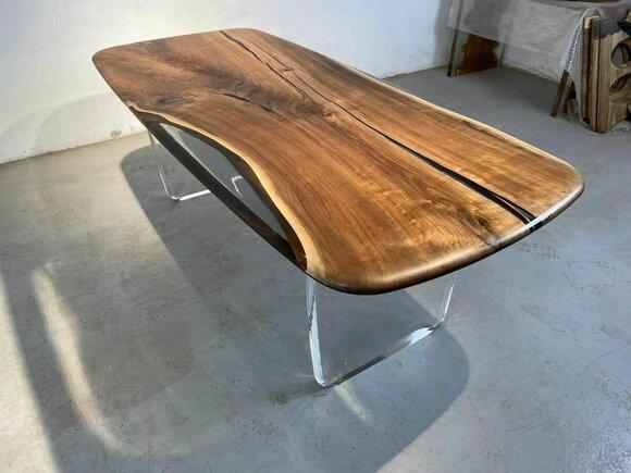Couchtisch River Tisch Echtes Holz Flusstisch Massiv Epoxidharz Tische