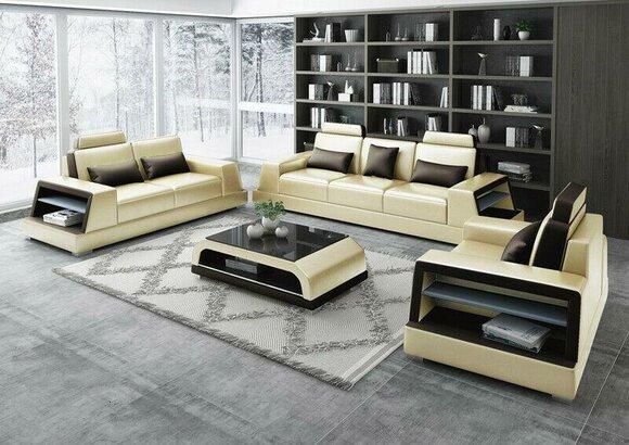 Sofagarnitur 3+1 Sitzer Set Design Sofas Polster Couchen Relax Modern