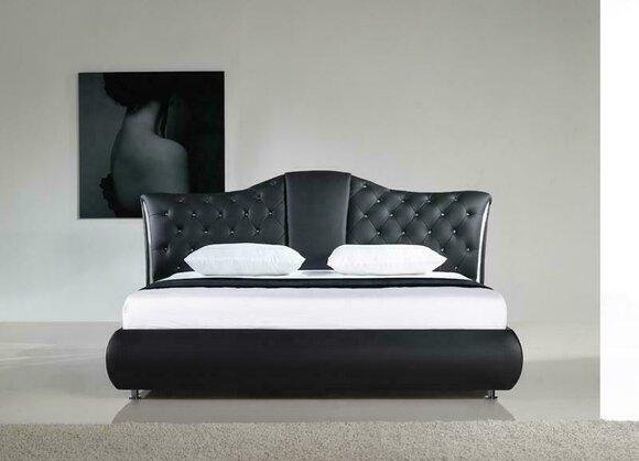 Chesterfield Bett Design Klassische Betten Doppel Leder Polster Schlafzimmer