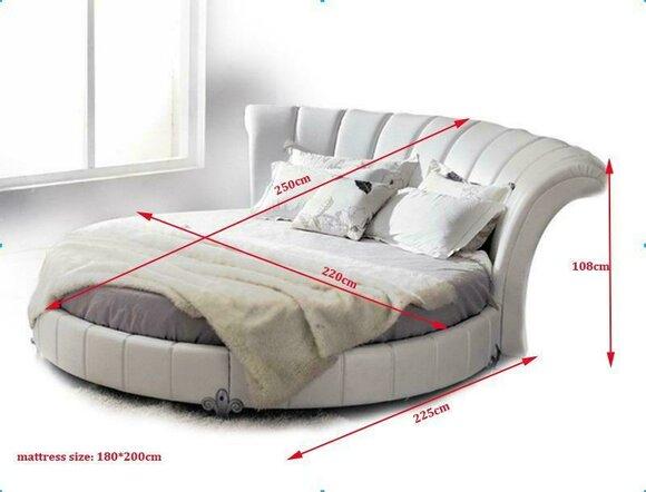 Rundes Bett Chesterfield Design Betten Polsterbett Rundbett Polster Round xxl