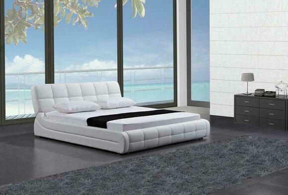 Modernes Bett Betten Polster Doppel Ehe Hotel Luxus Leder Designer