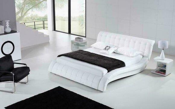 Bett Betten Polster Doppel Ehe Hotel Luxus Leder Moderne Designer