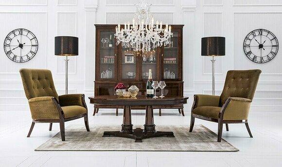 Sessel 1 Sitzer Lounge Club Fernseh Samt Couch Ohrensessel Chesterfield