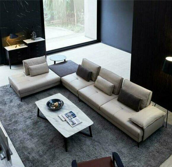 Design Sofa Ecksofa Couch Polster Eckgarnitur Couchen Leder Wohnlandschaft