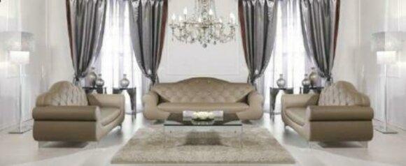 Sofagarnitur Chesterfield Sofa Couch Polster 3+1+1 Sofagarnitur Couch