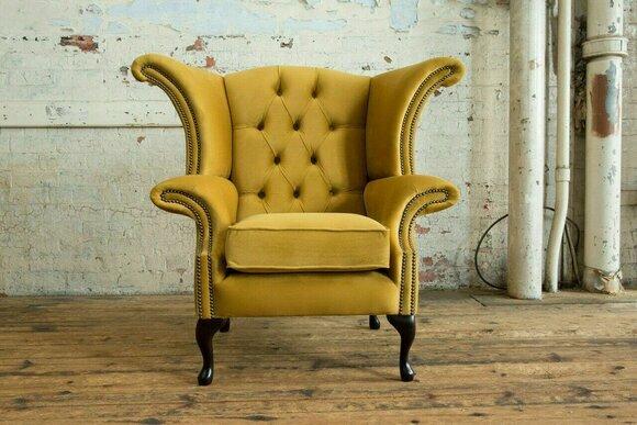 Echter Chesterfield Ohrensessel Sessel Couch Sofa Polster Sitz Lounge NEU