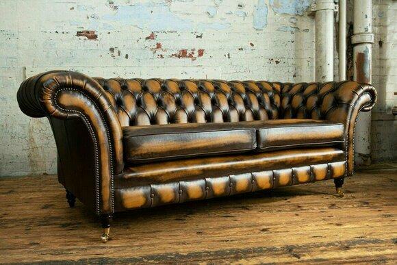 Chesterfield Klassische Leder Polster Luxus Sofa Design Couch Sofas
