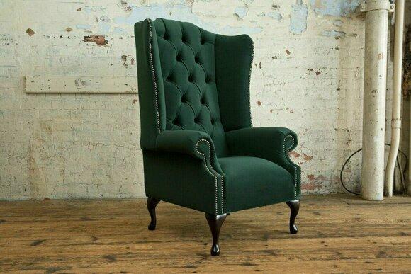 Chesterfield Ohrensessel Sessel 1 Sitzer Polster Couch Sofa Relax Fernseh