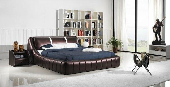 Modernes Hotel Design Bett XXL Betten Luxus Stil Doppel Leder
