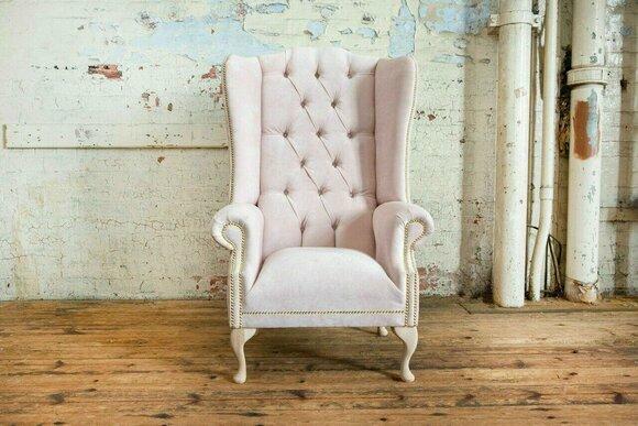 Sessel Couch Polster Designer Textil 1 Sitzer Couchen Polster Chesterfield Sitz