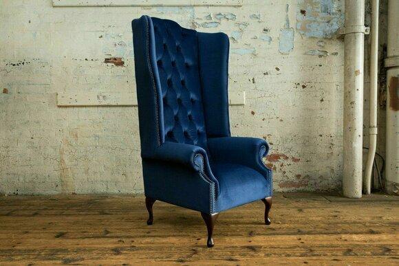Sessel Club Lounge Designer Lehn Stuhl Polster Sofa 1 Sitzer Neu Samt