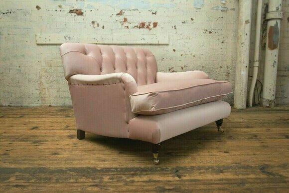 Design Chesterfield Stoff Sessel 1.5 Sitzer Polster Sofas Lounge Neu Club Rosa