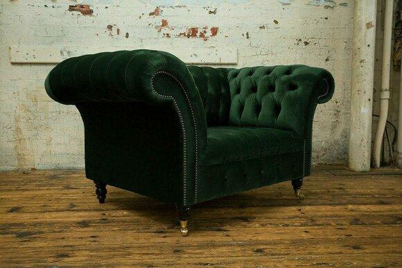 Chesterfield Design Stoff Couch Sessel 1.5 Sitzer Polster Sofas Lounge