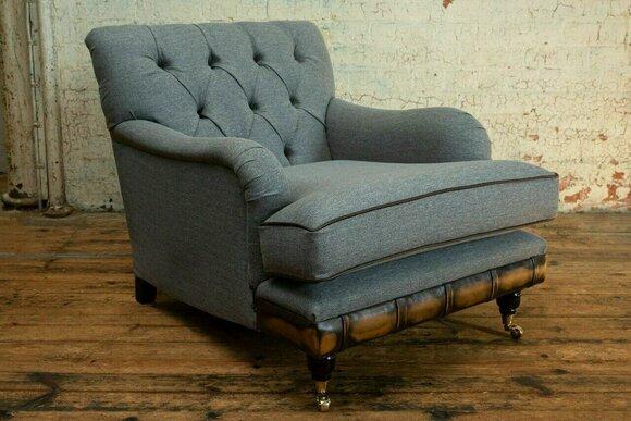 Lounge Ohren Sessel Club Designer Möbel Fernseh Sofa Stuhl Samt Polster