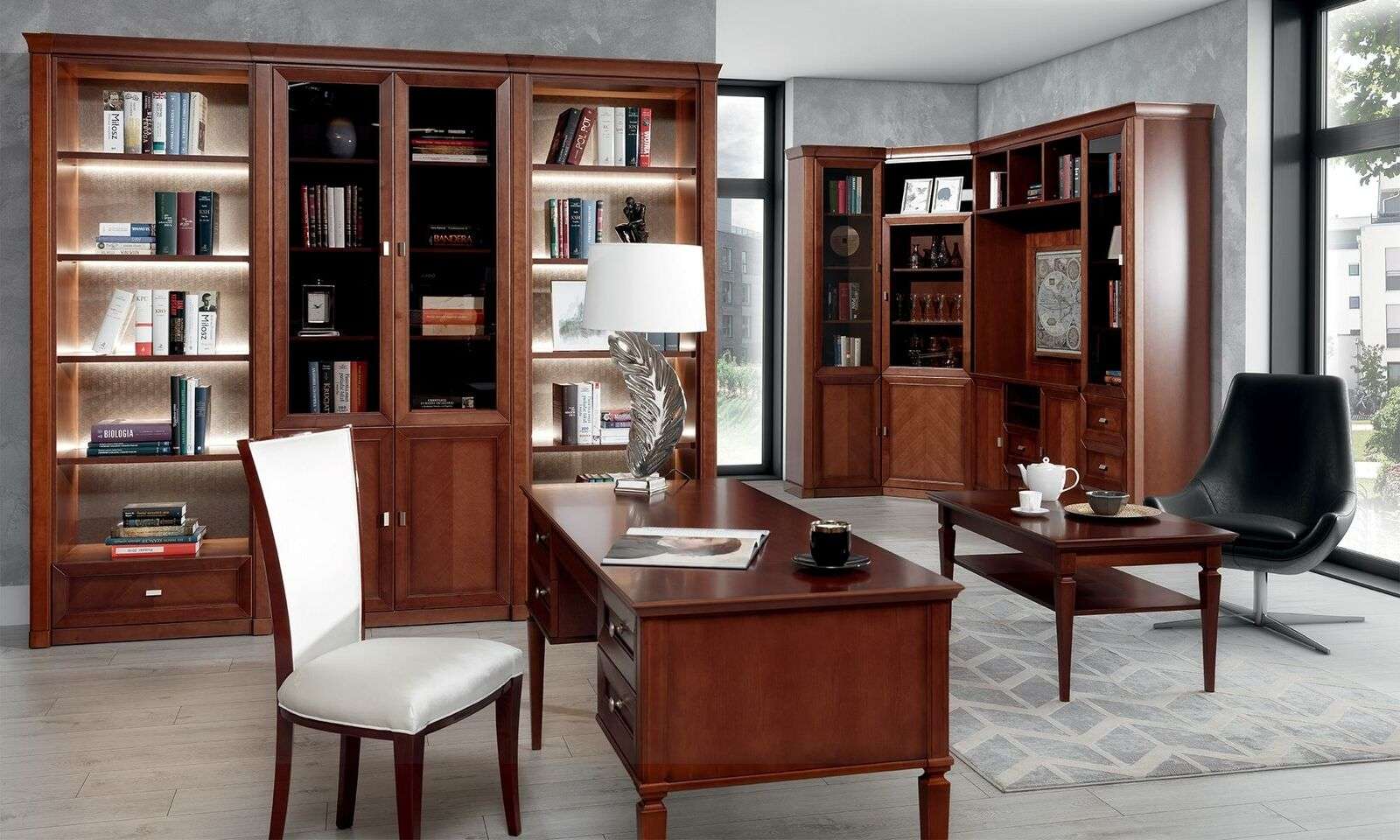 Designer Wohnzimmer TV Anbauwand Medienwand Fernsehwand Fernsehschrank