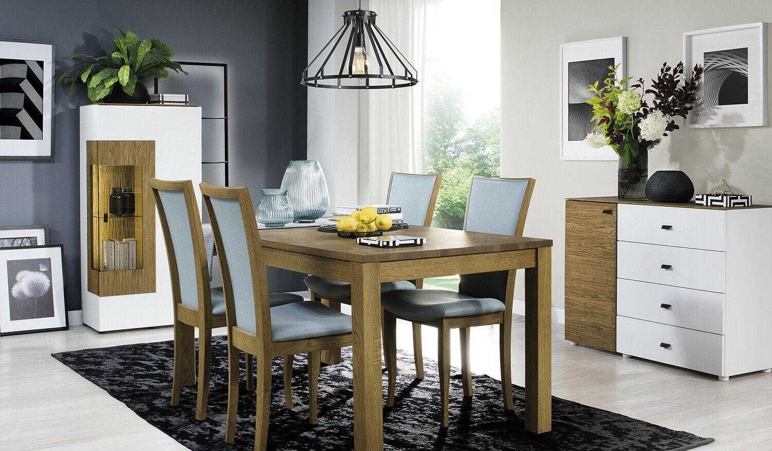 Tische Essgruppe Esszimmer Garnitur Stuhl Set Holz Essgarnituren Tisch