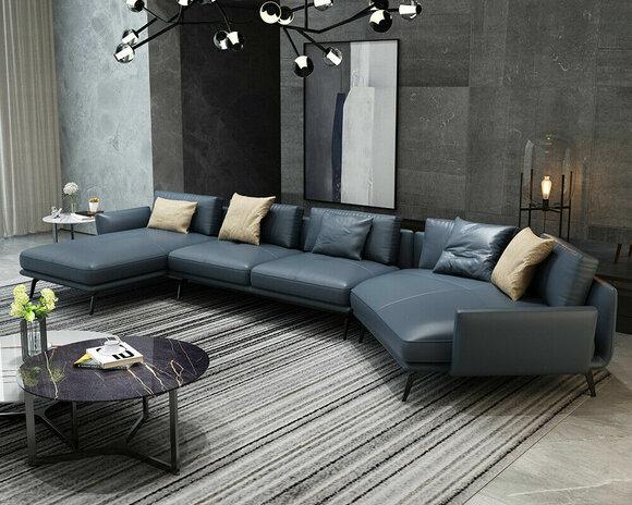 Italienische Möbel Wohnzimmer Ecksofa Couch Polster Luxus Sofa Eckgarnitur