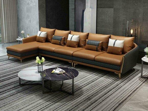 Designer Ecksofa L Form Sofa Moderne Sofas Ledersofa Eckgarnitur