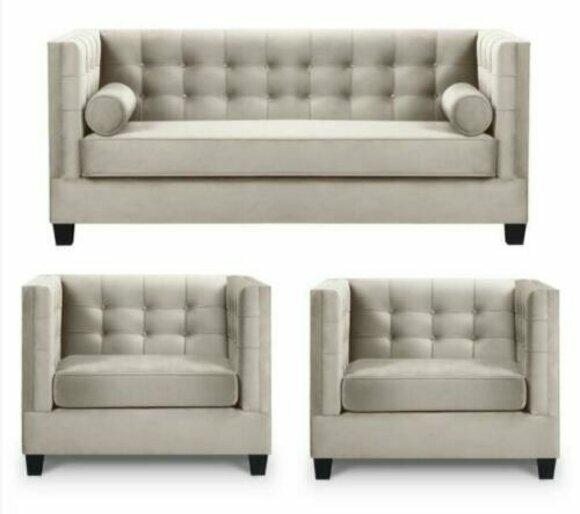 Schlafsofa Taupe Sessel Kreative Möbel Textil Stoff Neu Wohnzimmer Sofa