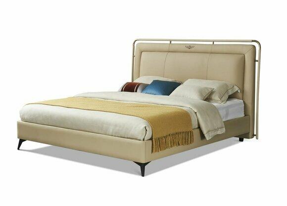 Klassische Luxus Betten Polster Leder Textil Hochwertiges Schlafzimmer Bett Neu
