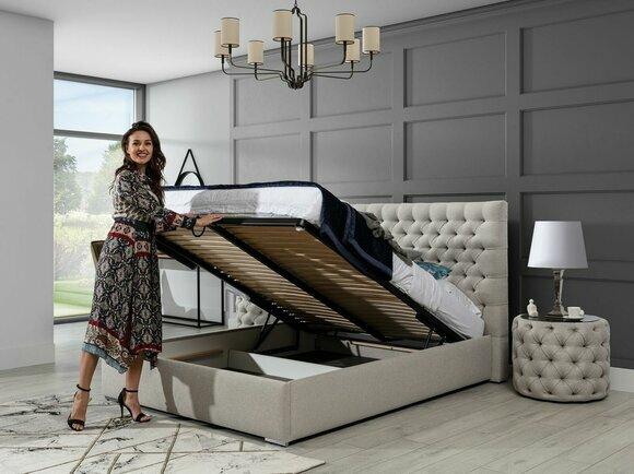 Designer Bett Chesterfield Leder Hotel Betten Doppel Schlaf Zimmer Luxus