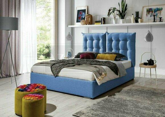 Blaues Polster Bett Moderne Bettgestelle Möbel Luxus Hotel Betten Schlafzimmer