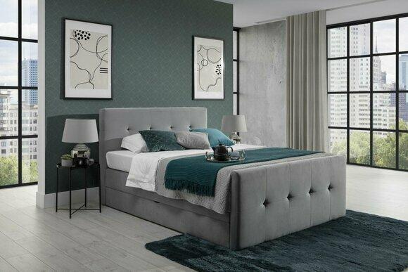 Chesterfield Bett Schlafzimmer Betten Textil 180x200cm Samt Big Hotel Betten Neu
