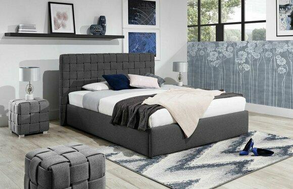 Design Stoff Luxus Polster Betten Doppel Modernes Ehe 160/180/200 Graues