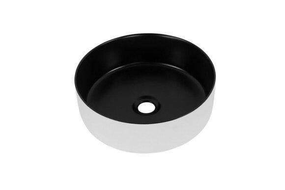 Runde Rundbecken Aufsatz waschbecken Schwarz Weiß Becken Waschtisch