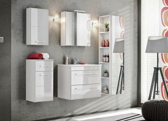 Design Badezimmer Möbel Bad 5 tlg. Set Garnitur Schrank Waschbecken