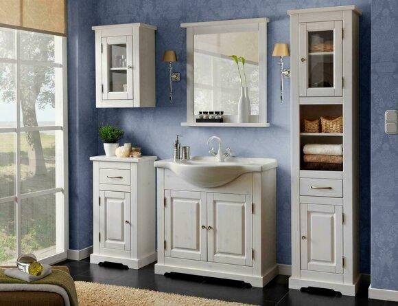 Badezimmer Badmöbel Set Badmöbelset Waschbecken 5tlg. Zimmer Design
