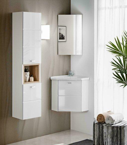 3-tlg. Waschplatz Badmöbel Badezimmer Set Waschtisch Waschbecken