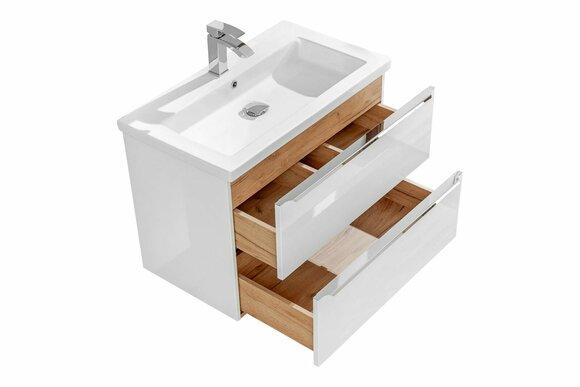 Badmöbel Set 80cm Waschbecken mit Unterschrank Waschtisch Schublade