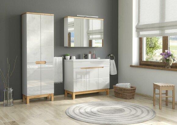 Design Badezimmer Möbel Bad Set Garnitur Schrank Waschbecken