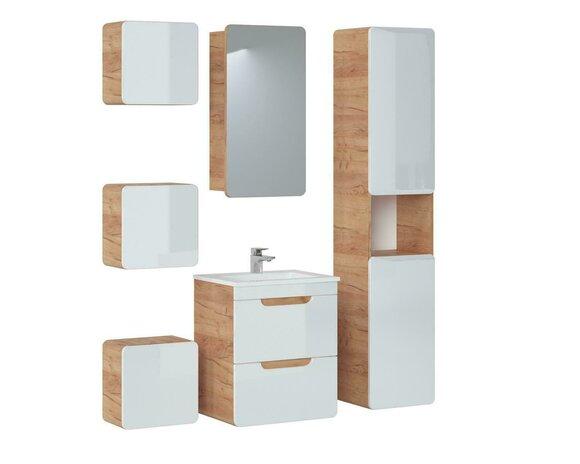 Design Badezimmer Möbel Bad 6 tlg. Set Garnitur Schrank Waschbecken