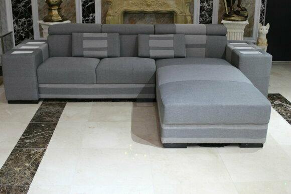 Sofa Stoff L Form Couch Wohnlandschaft Ecksofa Garnitur Modern Couchen Sofort