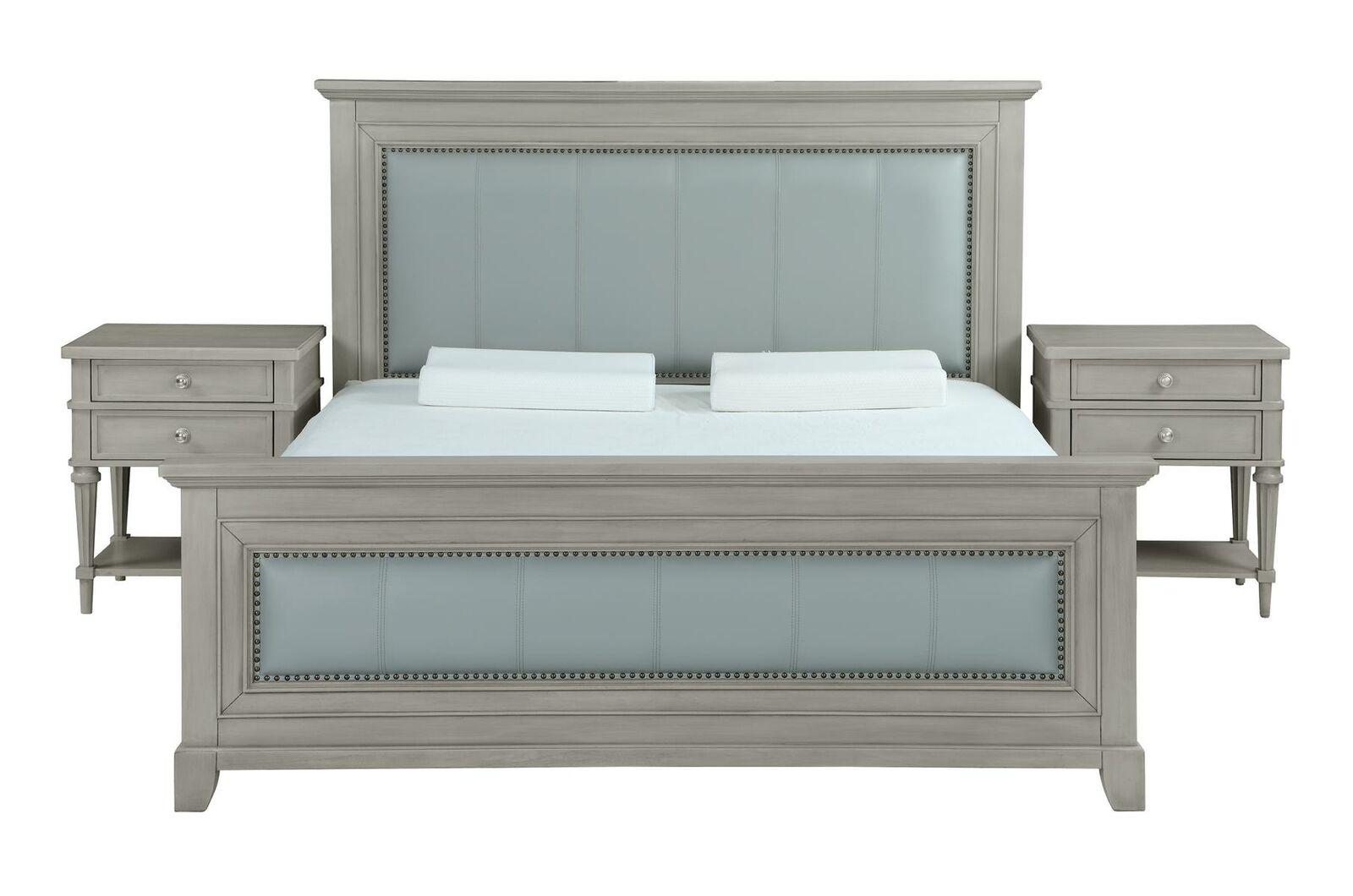 Doppelbett Schlafzimmer Hotel Ehe Luxus Bett 2x Nachttisch 3tlg. Set Betten