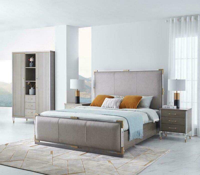 Luxus Schlafzimmer Bett Doppel Betten Holz 180x200cm Dubai Hotel