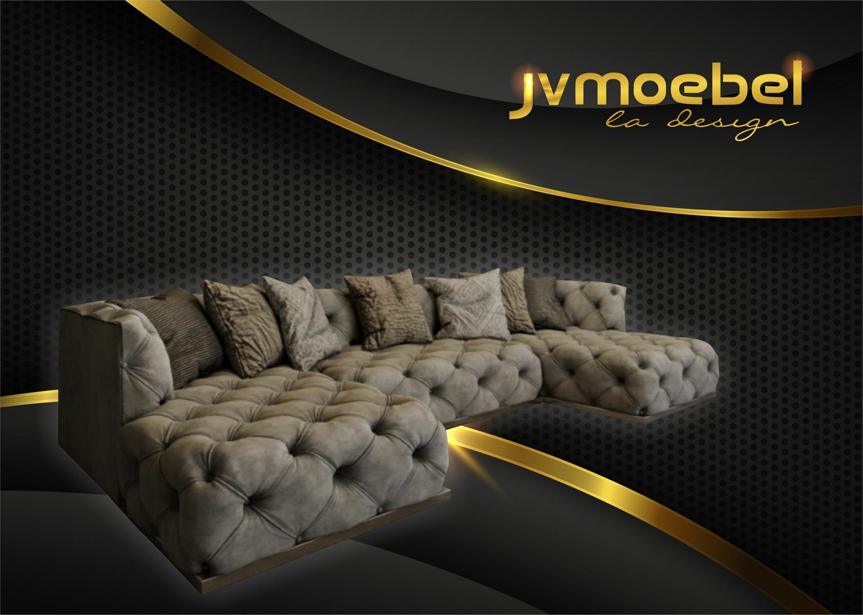 Ecksofa Sofa Couch Polster Garnirtur U Form Couchen Chesterfield