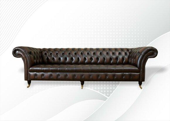 xxl Big Sofa Couch Chesterfield 265cm Polster Sofas 4 Sitzer Leder