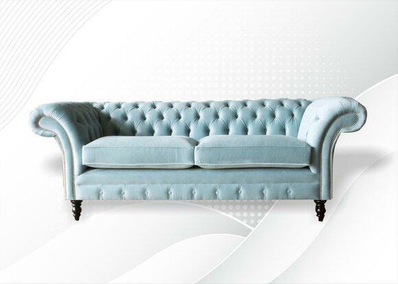 Chesterfield Couch Polster Leder Sofa 3 Sitzer Klassische Couchen Berto