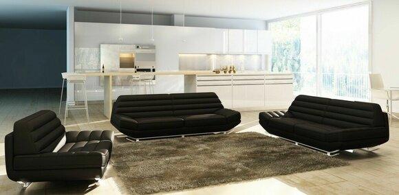 Sofagarnitur 2+2+1 Couch Polster Sitzgarnitur Sofa Garnitur Dunkelbraun Sofort