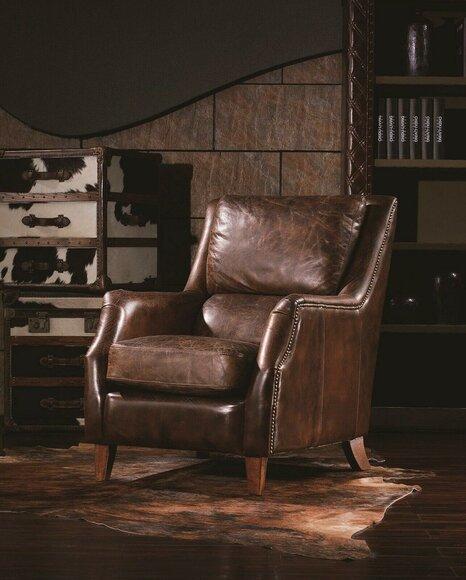 Ohrensessel Sessel Wohnzimmersessel Polstersessel Vintage Echtleder