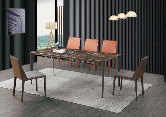 Komplett Set Esstisch + 4 Stühle Esszimmer Set Ess Gruppe Holz Tisch