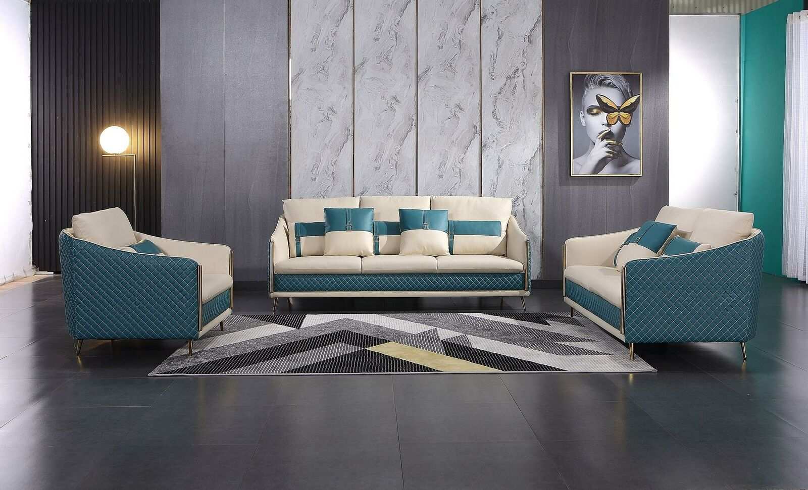 Modernes Sofa Wohnzimmer Sofagarnitur 32 Sitzer Ledersofa Designer Sofa